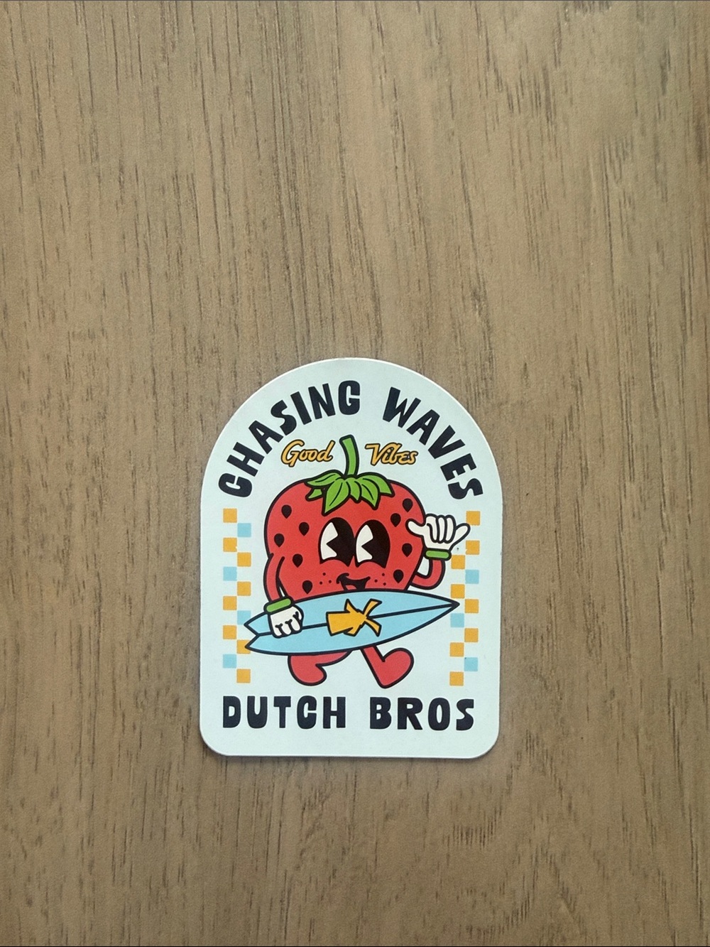 Dutch Bros Strawberry Surf Sticker